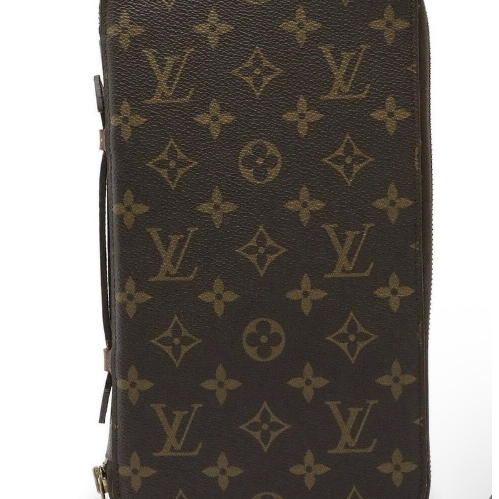RARE Authentic Louis Vuitton Damier Ebene Travel Voyage Wallet Pochette Porte